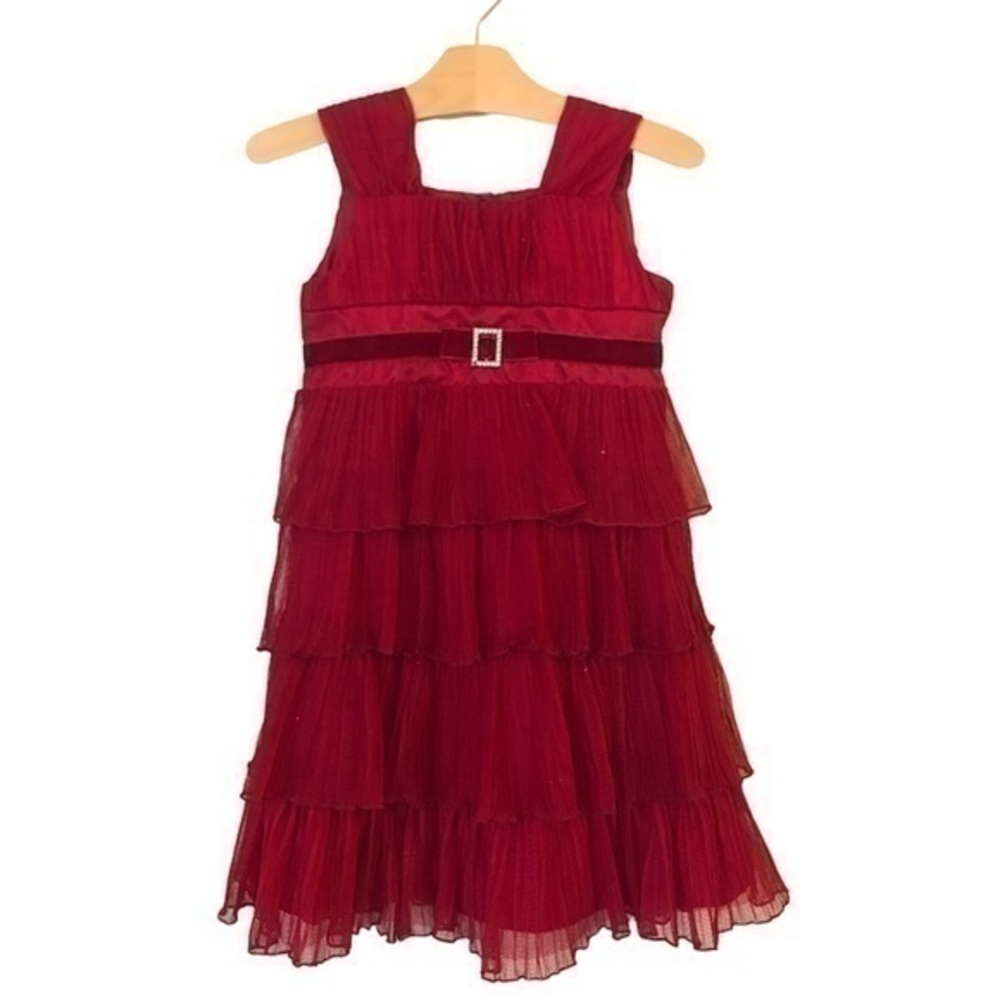 JONA MICHELLE Red Layered Fancy Dress Size 4/5